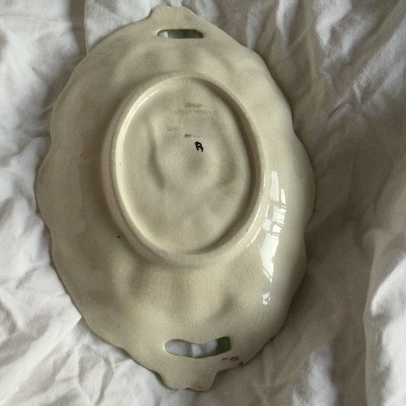 Shorter & Son Staffordshire UK 1930s Anemone Flower Dish - Picture 5 of 7